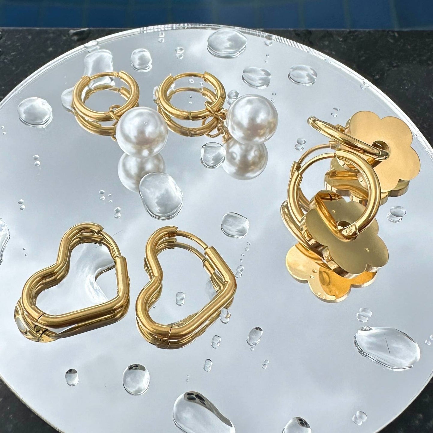 Heart Shapped Hoop Earrings