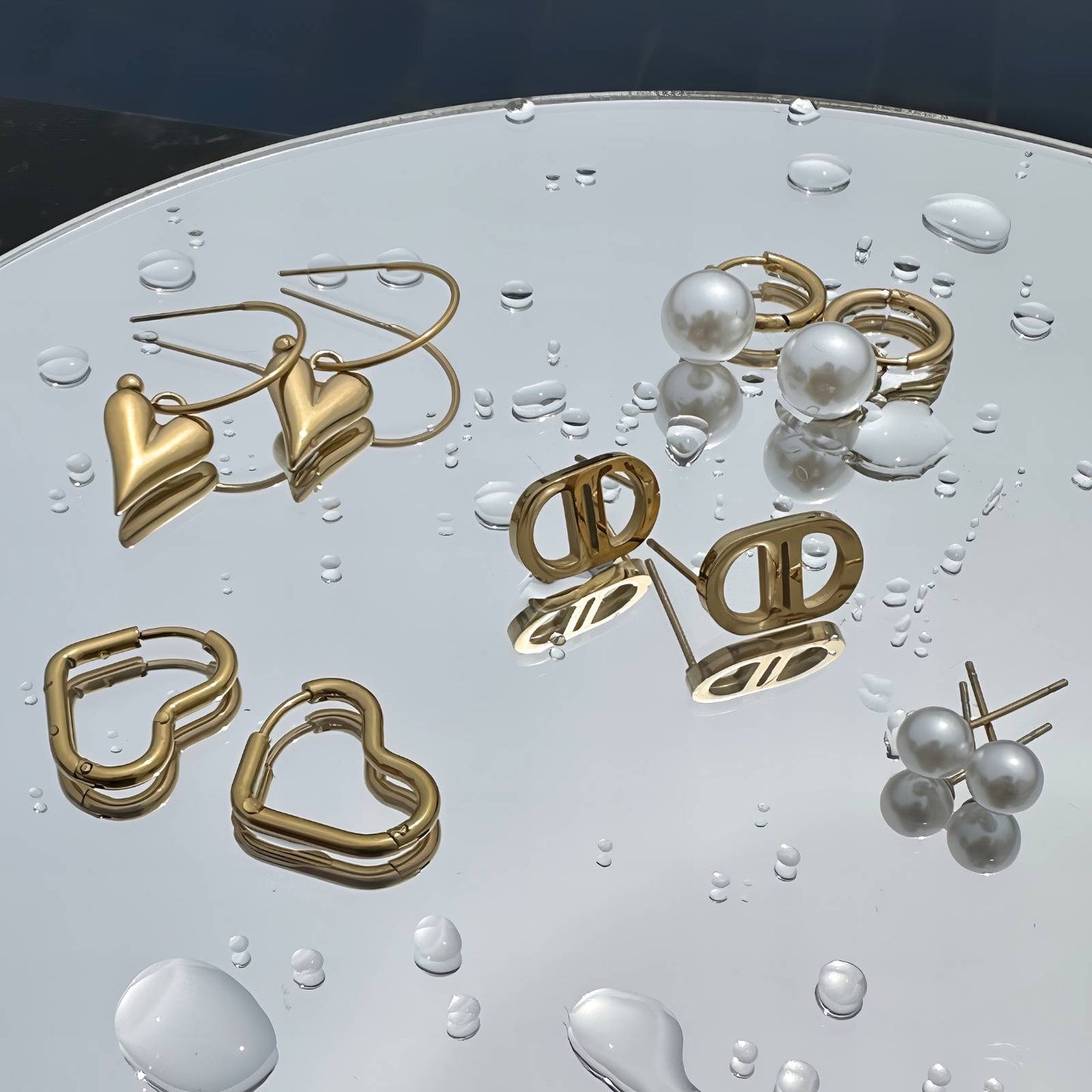 Heart Shapped Hoop Earrings