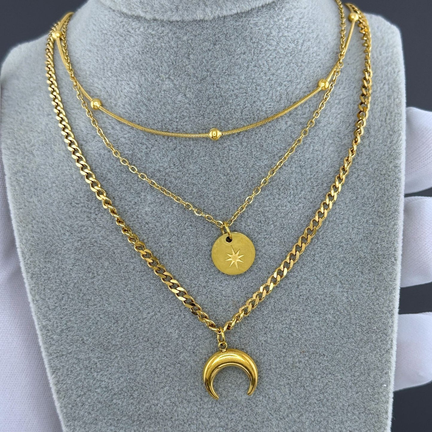 Crescent And Star Necklace