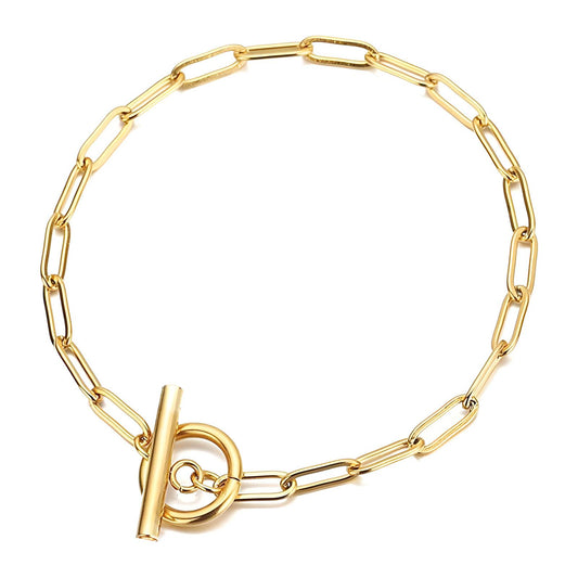 Modern Bar-Link Charm Bracelet