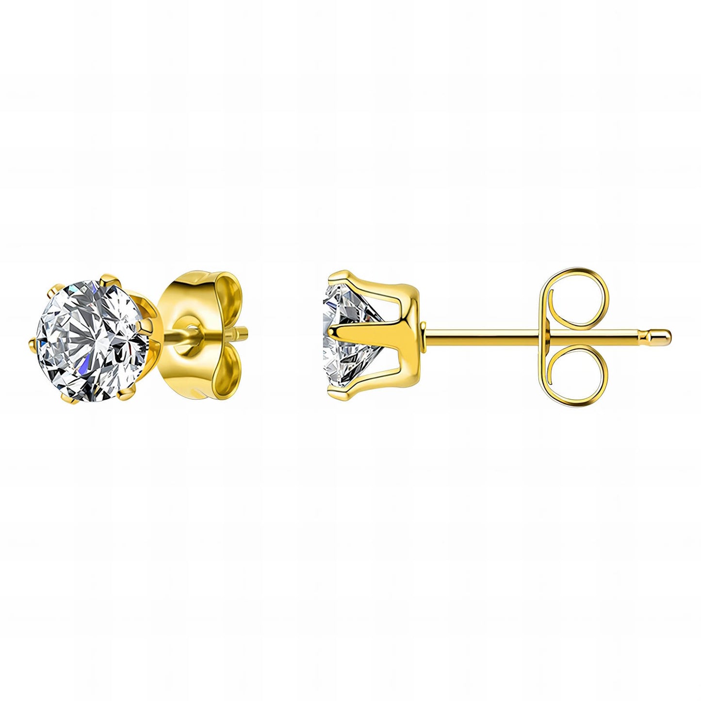 Solitaire Stud Earrings