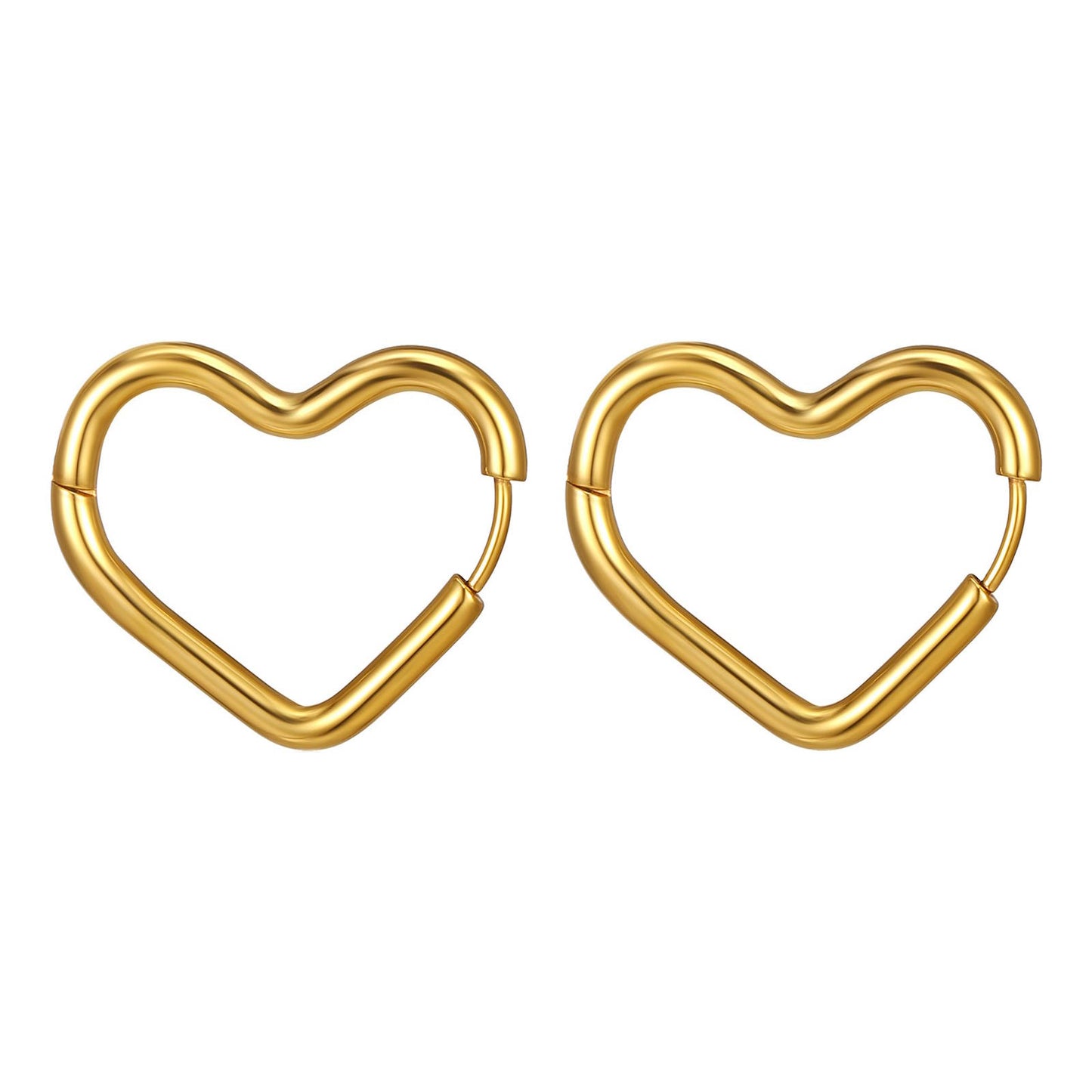 Heart Shapped Hoop Earrings