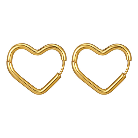Heart Shapped Hoop Earrings
