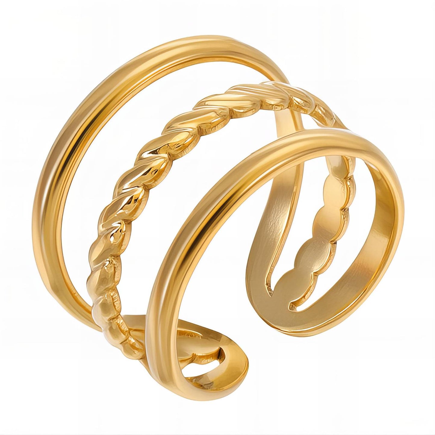 Layered Opening Gold Ring