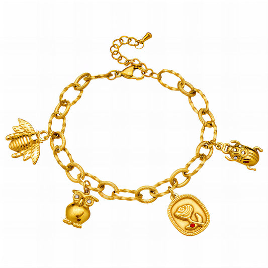 Flower Charm Bracelet,