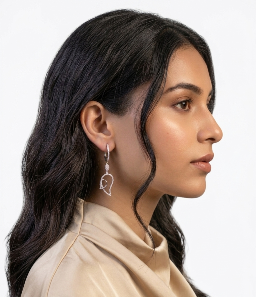 PryORA World Teardrop Dangle Earrings | 925 Sterling Silver | Made in India