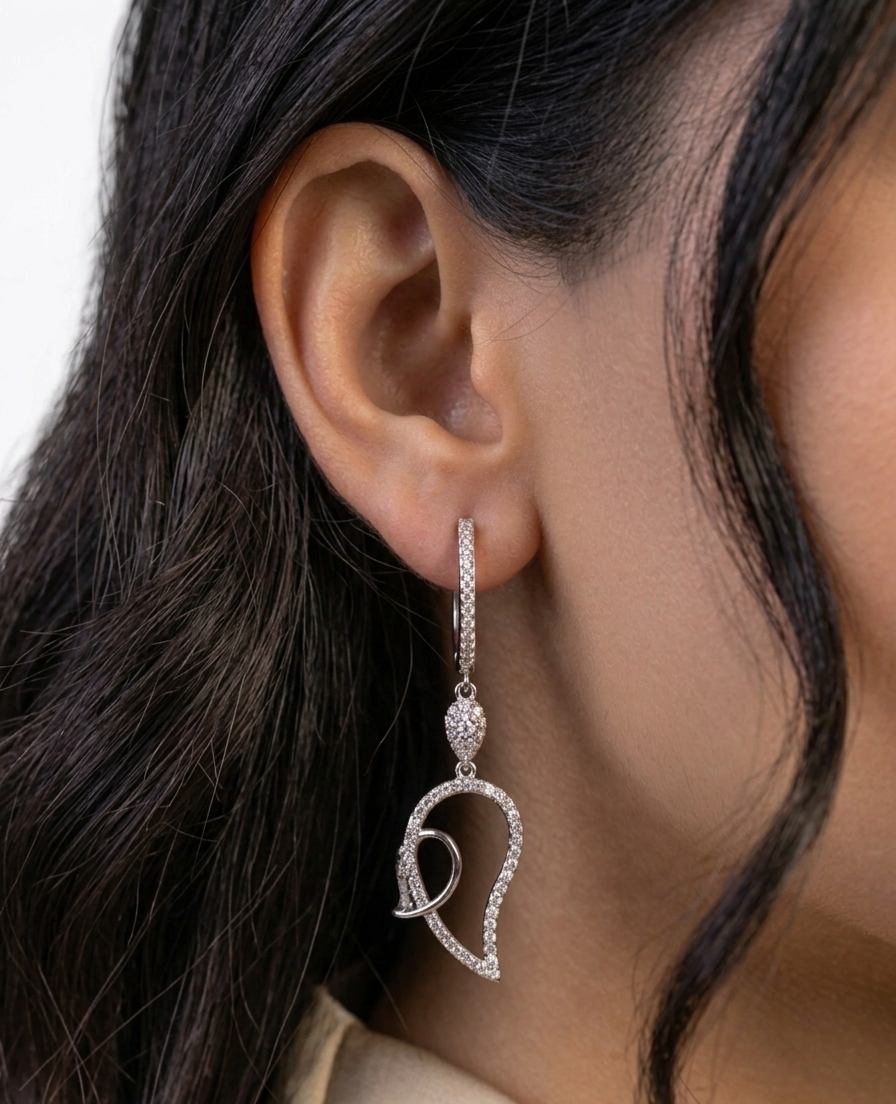 PryORA World Teardrop Dangle Earrings | 925 Sterling Silver | Made in India