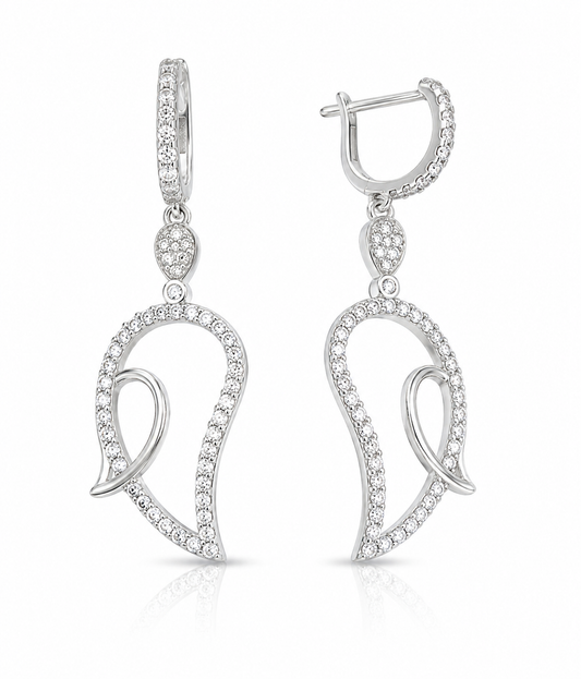 PryORA World Teardrop Dangle Earrings | 925 Sterling Silver | Made in India