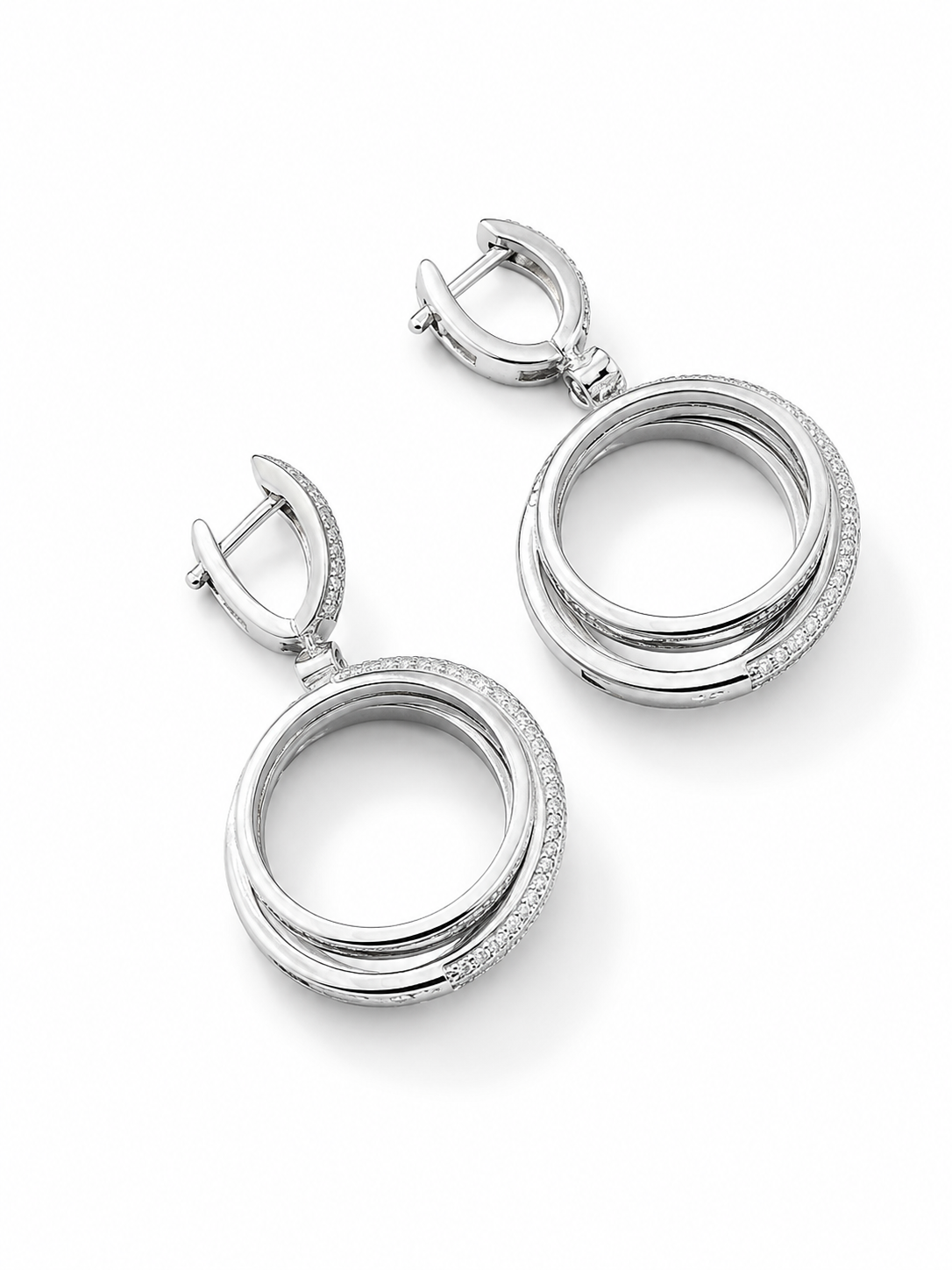 PryORA Triple-Loop Drop Earrings | 925 Sterling Silver | Made in India